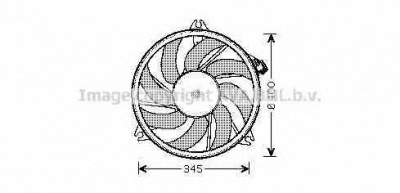 AVA QUALITY COOLING pe7520 -  Вентилятор, охлаждение двигателя